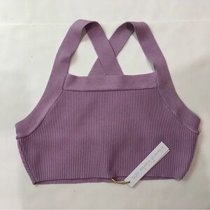House of Harlow 1960 x Revolve Wide Strap Ribbed Knit Crop Top Purple